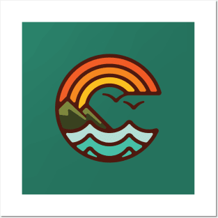 C for Coastal Posters and Art